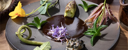 Artichoke and mole at Noma's pop-up in Los Angeles. 