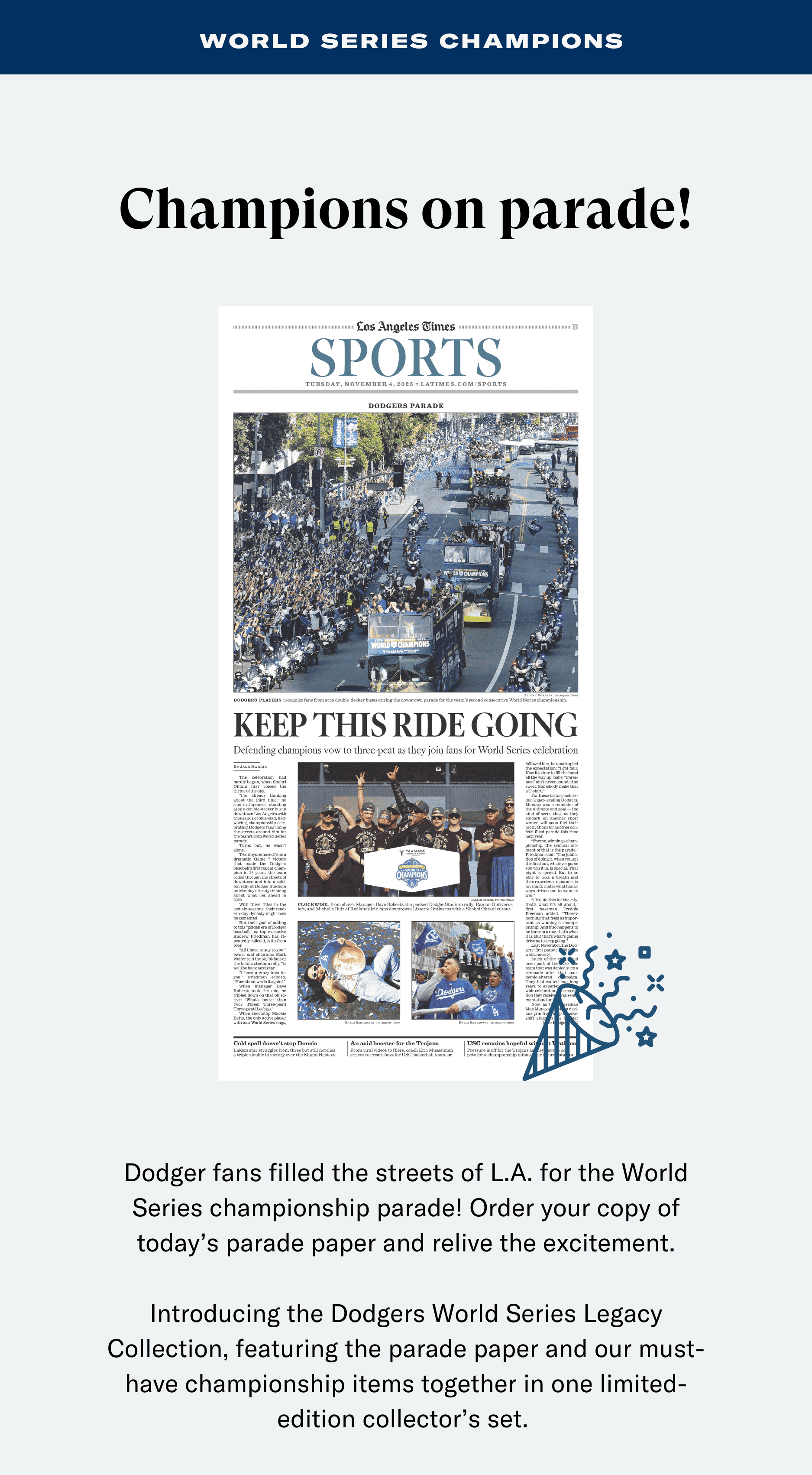 WORLD SERIES CHAMPIONS - Champions on parade!