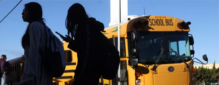 Students head to class at Miguel Contreras Learning Complex