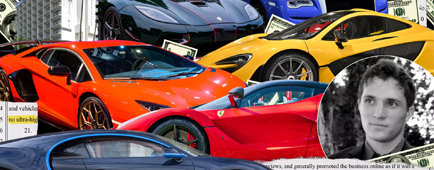 Collage illustration of several supercars. Collage illustration of several supercars.