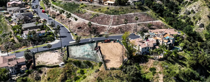 Aerial views of La Vina, in Altadena, CA.