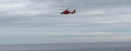 A helicopter flies over the Big Sur coast. A helicopter flies over the Big Sur coast.