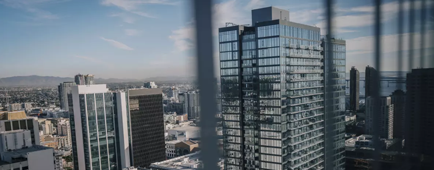 An aerial view of downtown San Diego. An aerial view of downtown San Diego.