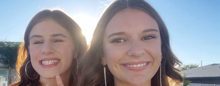Maddalyn Dailey, 17, right, and her best a Isabell Hill, 16.