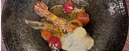 Santa Barbara spot prawn from the Glass Off menu at Citrin in Santa Monica.