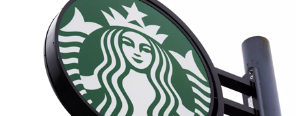 A Starbucks sign