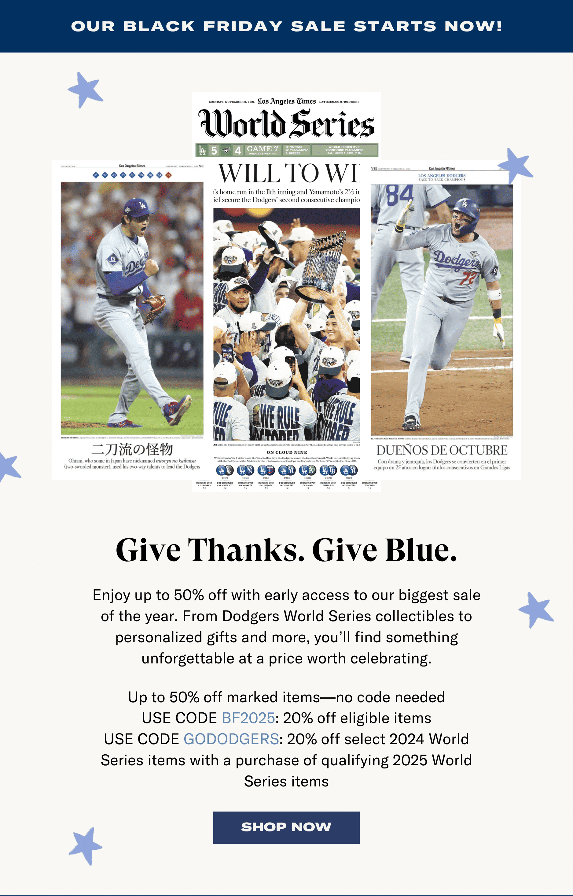 OUR BLACK FRIDAY SALE STARTS NOW!