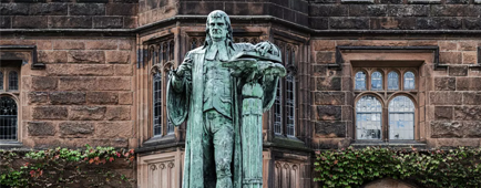 A statue at Princeton University A statue at Princeton University
