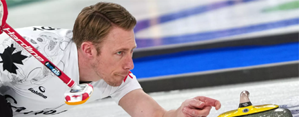 Canada's Marc Kennedy in action during the men's curling round robin.