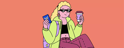 Illustration of a young traveler Illustration of a young traveler