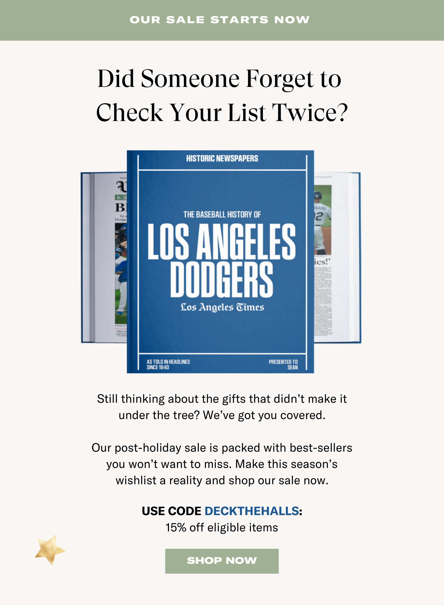 OUR SALE STARTS NOW | Did Someone Forget to Check Your List Twice?