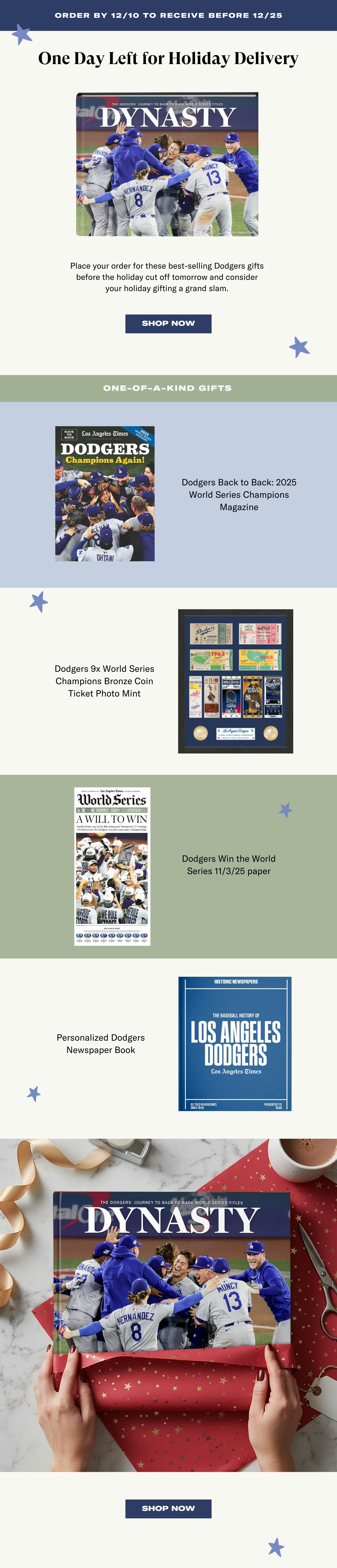 ORDER TODAY TO RECEIVE BEFORE 12/25 ORDER TODAY TO RECEIVE BEFORE 12/25