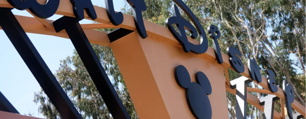 The entrance to Walt Disney Co.  in Burbank