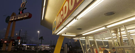 The McDonald's restaurant that opened in the 1950s in Downey. The McDonald's restaurant that opened in the 1950s in Downey.