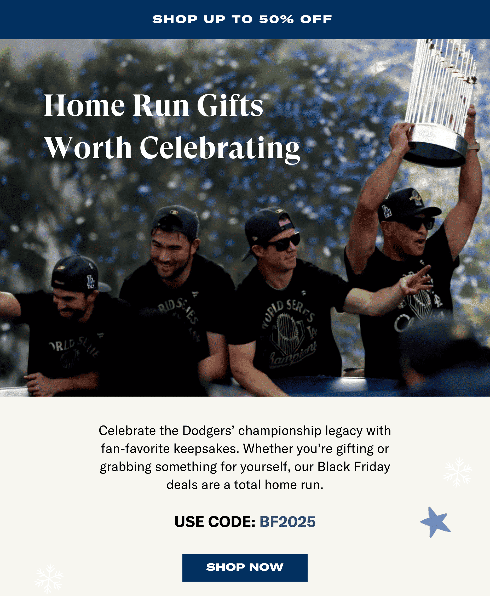 SHOP NOW FOR UP TO 50% OFF