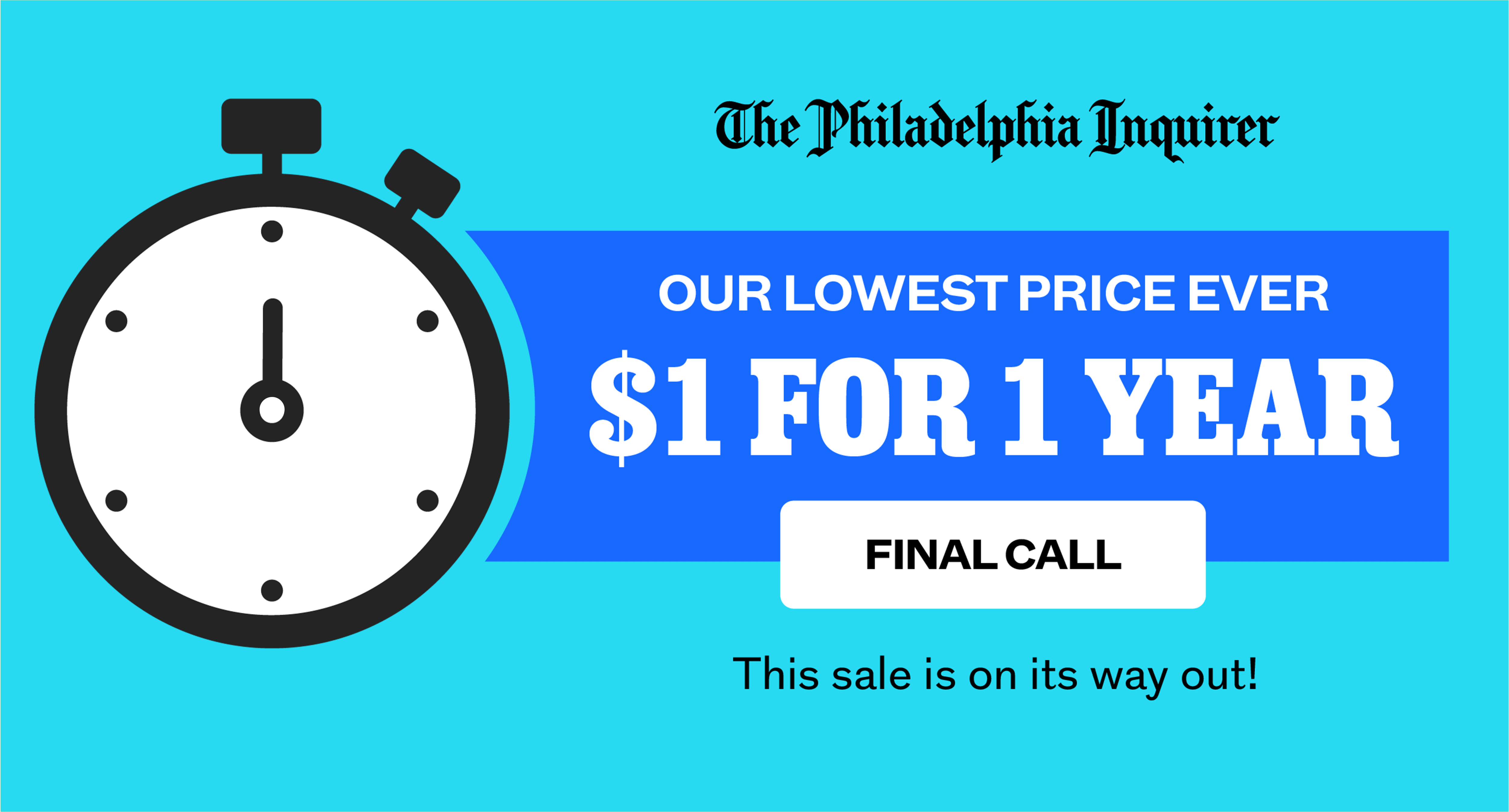 The Philadelphia Inquirer: One Day Sale: $1 for 1 Year!