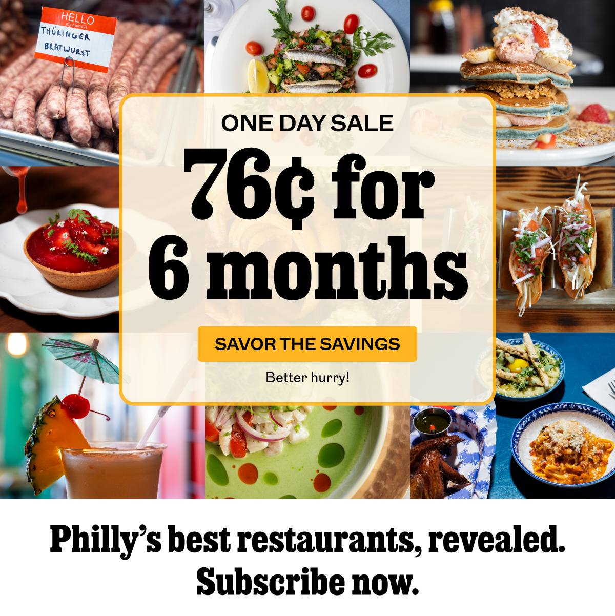 The Philadelphia Inquirer: One Day Sale: 76¢ for 6 months!