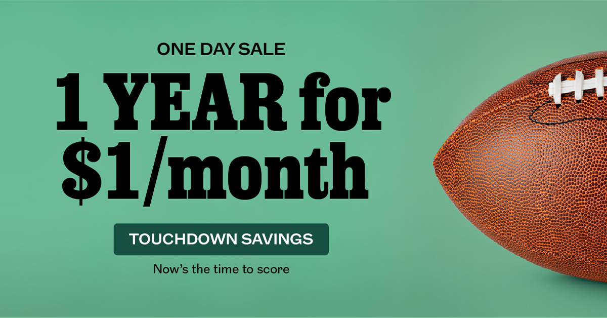 The Philadelphia Inquirer: One Day Sale: $1/month for 1 year
