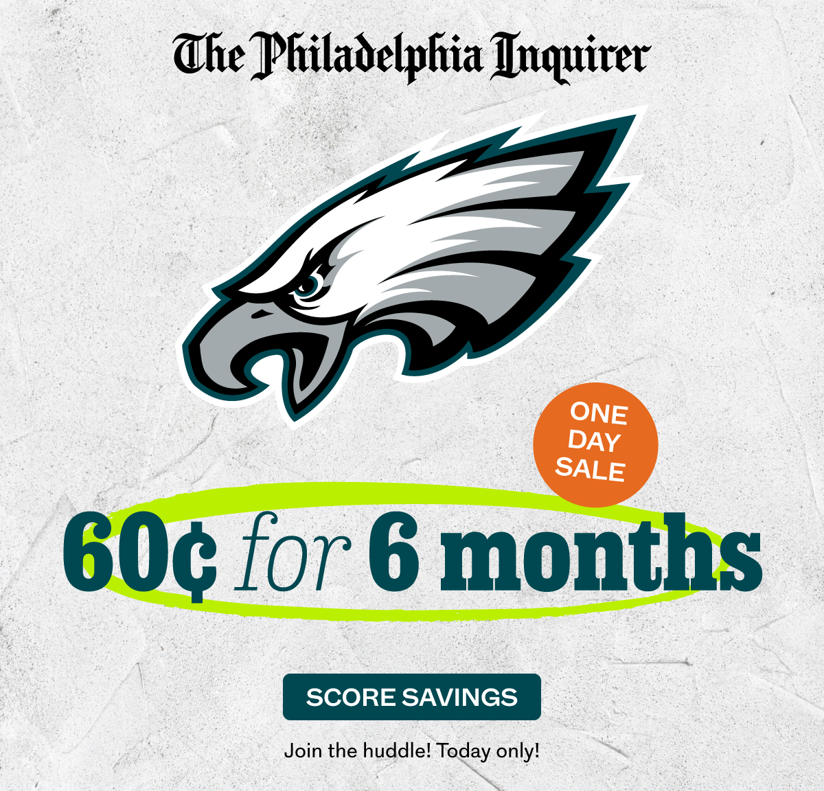 The Philadelphia Inquirer: 60¢ for 6 months! Score savings
