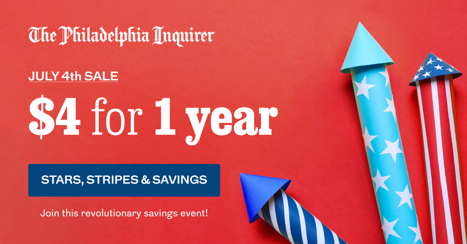 The Philadelphia Inquirer: $4 for 1 year
